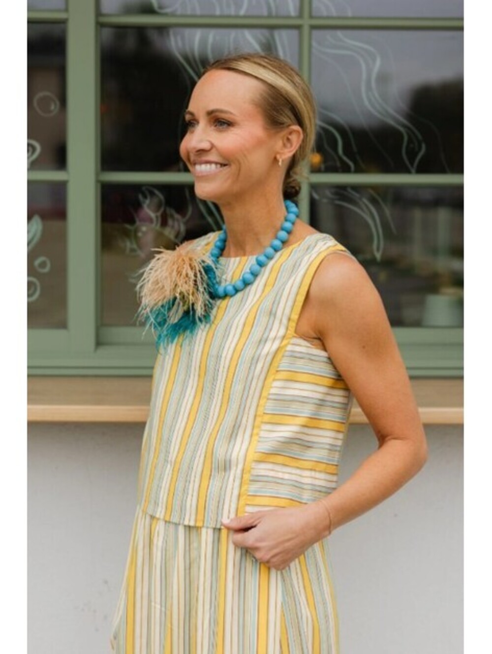 NWT Duffield Lane "Kensey" Top in Charleston Sunset Stripe